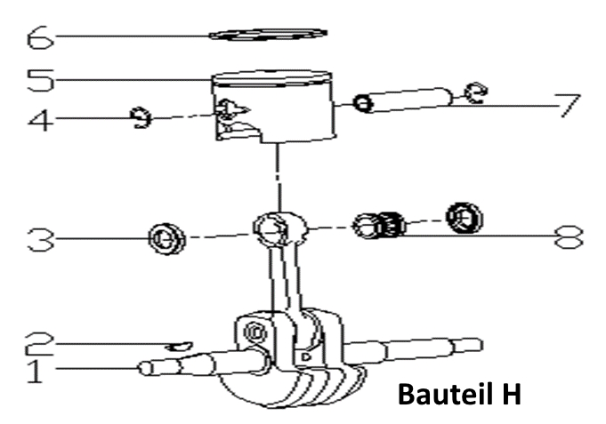 Matrix Ersatzteil Kubelwelle Pleuel F R Benzin Kettens Ge S Ge Mcs