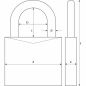 Preview: ABUS TITALIUM Hangschloss 80TI/50 Lock-Tag Vorhängeschloss Bügelschloss 