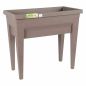 Preview: EDA Hochbeet VEG & Table City taupe 57l 76x68,5x38 cm Kunststoff Gewächshaus 