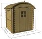 Preview: SOULET Spielhaus Patty mit Runddach Garten Holzhaus Outdoor Kinderspielhaus 