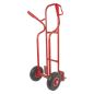 Preview: TRESTLES Sackkarre pannensicher Gleitkufe Transportkarre Profi 250kg S04 rot 