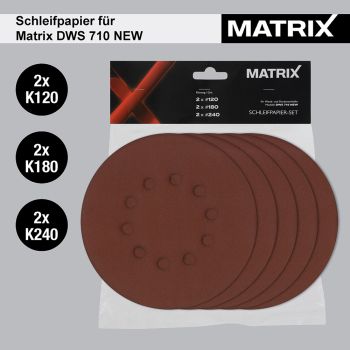 MATRIX Schleifpapier Schleifscheibe Trockenbauschleifer DWS 600 710 710 NEW  30x 