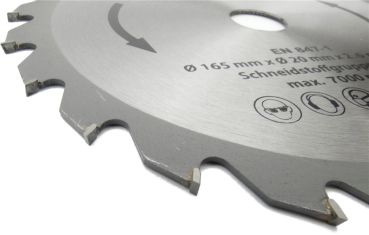 MATRIX Sägeblatt Ersatzsägeblatt 165 mm 24 Zähne für Tauchsäge TRS 1200-56 