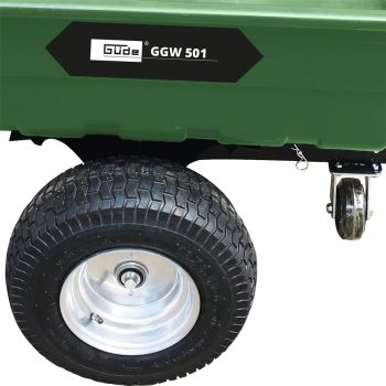 GÜDE Gartenwagen GGW 501 Abfallwagen Laubsammler Bollerwagen 300 Liter bis 500kg 