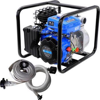 GÜDE Motorpumpe-Set GMP 15.22 Schlauch Benzin Pumpe Bewässerung 1,9 PS 15000 l/h 