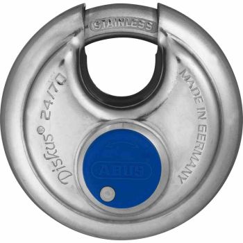 ABUS Diskus Edelstahl Hangschloß 24IB/70 Lock-Tag Vorhängeschloß Level 8 