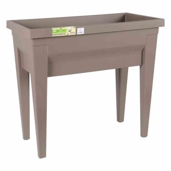 EDA Hochbeet VEG & Table City taupe 57l 76x68,5x38 cm Kunststoff Gewächshaus 