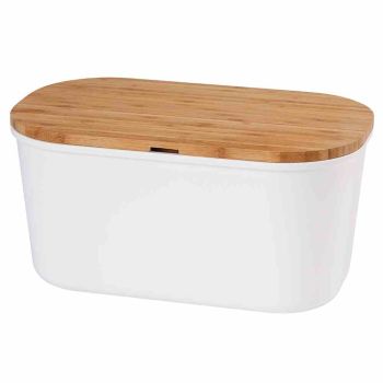 KESPER Brotbox weiß Melamin, 37 x 17,5 x 21,5 cm Brotkasten, Brotbehälter 