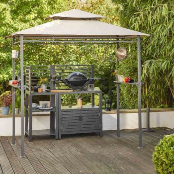 SIENA GARDEN BBQ Pavillon rechteckig 244x127 cm Stahlgestell pulverbeschichtet 