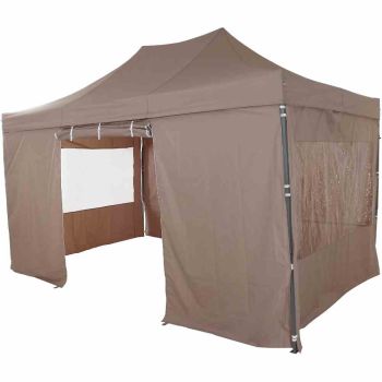 SIENA GARDEN Allrounder Pavillon Faltpavillon 300 x 450 cm rechteckig taupe 