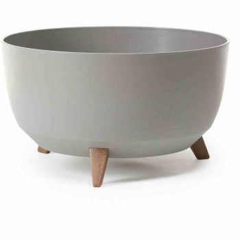 SIENA GARDEN ECO Pflanzgefäß ECO Oslo, rund, Ø 47x26,5 cm, Kunststoff matt, grau 