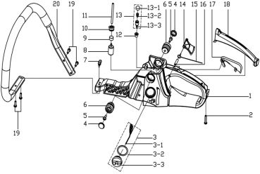 MATRIX Ersatzteil Auslösesperre für Benzin Kettensäge Motorsäge MCS 46-45 