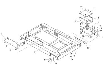 MATRIX Ersatzteil Gummibelag Batteriehalterung für Generator PG 6000 D Silent 