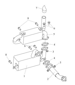 MATRIX Ersatzteil Auspuffrohrwäscher für Stromgenerator PG 6000 D Silent  