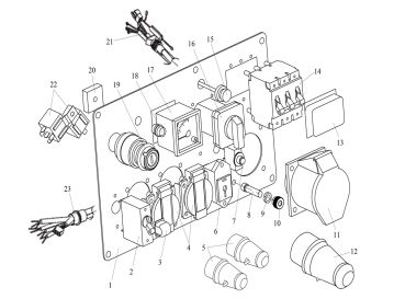 MATRIX Ersatzteil Europäischer Stecker Typ EF für Stromerzeuger PG 6000 D Silent 