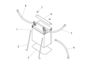 MATRIX Ersatzteil Batteriehalterung Schraube 19cm für Generator PG 6000 D Silent 