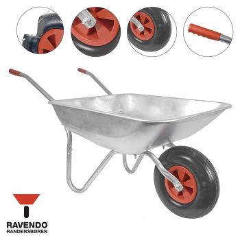 RAVENDO Schubkarre Vollgummirad Schubkarren Gartenschubkarre 80l *2.WAHL* 