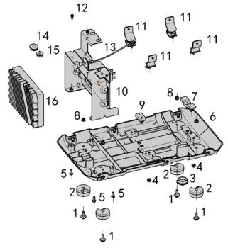 MATRIX Ersatzteil Bodenplatte für Stromerzeuger Stromgenerator PG 3000i-USB 