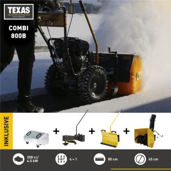 TEXAS Kehrmaschine Benzin Combi 800B 6in1 Schneefräse Schneeräumer  Laubsammler 