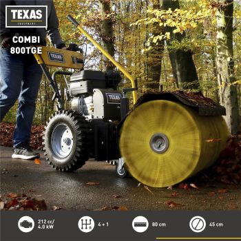 TEXAS Kehrmaschine Benzin Combi 800TGE E-Starter 2in1 Schneeräumer Laubkehrer 