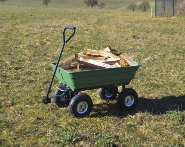 GÜDE Gartenwagen GGW 300 Abfallwagen Laubsammler Bollerwagen 125 Liter bis 300kg 