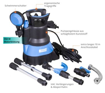 GÜDE  Regenfass-Tauchpumpe GFP 5201 Bewässerungspumpe Wasserpumpe Fasspumpe 