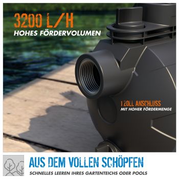 GÜDE Gartenpumpe Bewässerungspumpe Teichpumpe Wasserpumpe 3200l 600W GP 6035 