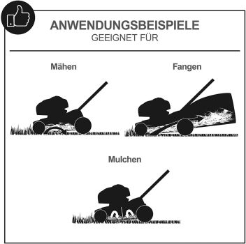 Scheppach Rasenmäher Benzin mit Antrieb Trike 51cm Breite 6in1 5,2PS MS197-51B 