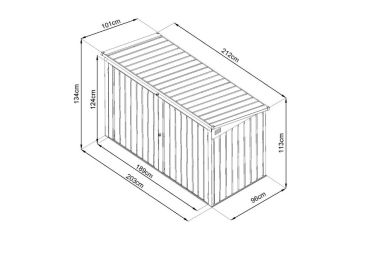 ZIPPER ZI-MTB3 Mülltonnenbox Mülltonne Tonnenverkleidung Müllbox Metall anthrazit 