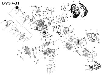 MATRIX Ersatzteil Flansch für Benzin Motorsense Rasentrimmer Trimmer BMS 4-31 