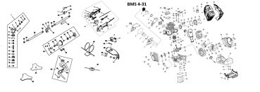 MATRIX Ersatzteil Kupplungsgehäuse für Benzin Motorsense Rasentrimmer BMS 4-31 