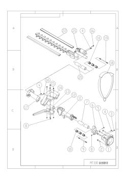 MATRIX Ersatzteil Gasgriff für Benzin Gartenkombigerät Multitool PGT 4 in 1-2 