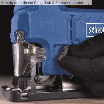 Scheppach Akku Stichsäge 20V 7 Schnittwinkel 19mm Hub C-JS220-X ohne Akku 