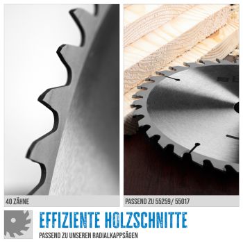 GÜDE Holzsägeblatt HM 305x25,4 mm - 40 Zähne - Ersatzblatt Sägeblatt