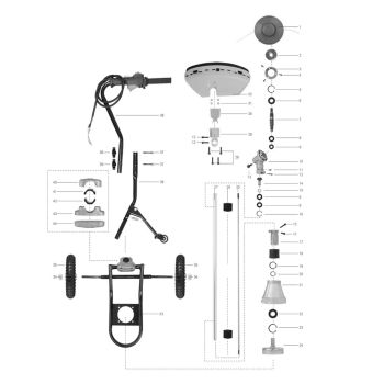 MATRIX Ersatzteil oberer Griff für Benzin Rasentrimmer Motorsense MBMS 1250 