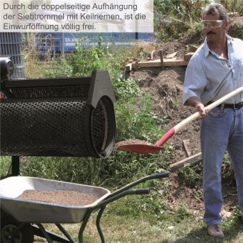 SCHEPPACH RS350 Gartenrollsieb Trommelsieb Siebtrommel Kompostsieb Erdsieb 230V 