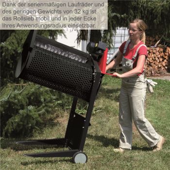 SCHEPPACH RS 400 Gartenrollsieb Sieb Trommelsieb Kompostsieb Erdsieb 230V 