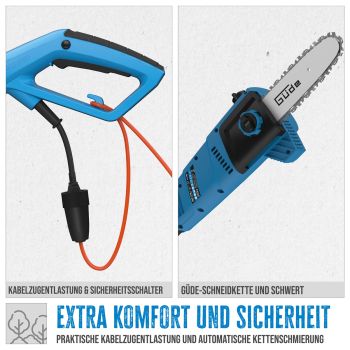 GÜDE Astkettensäge GAK 7118.1 Teleskop Hochentaster Astsäge Baumsäge 300 cm 30° 