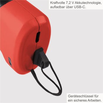 Scheppach Grasschere Strauchschere Akku Rasenschere GHS 7.2 2in1 7,2V 1,3Ah 