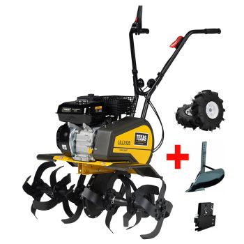 TEXAS Benzin Gartenfräse Motorhacke Bodenhacke Lilli 535TG Set mit Pflug + Räder 