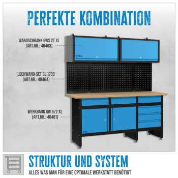 GÜDE Werkstatteinrichtung Wandschrank Werkzeugschrank GWS 2T XL 