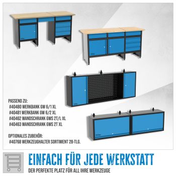 GÜDE Lochwand Set GL 1709 XL Rückwand 3-teilig Werkzeughalter 9x9 Lochmatrix 