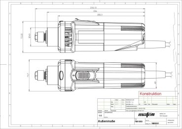 MAFELL FM 1000 Fräsmotor Schleifmotor Geradeschleifer CNC Spindel Fräser 