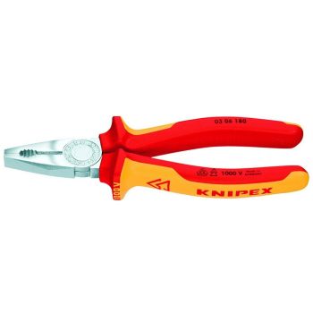 KNIPEX Kombizange 200mm Vorstehende Schneide Schutzisoliert 1000V Werkzeugstahl 