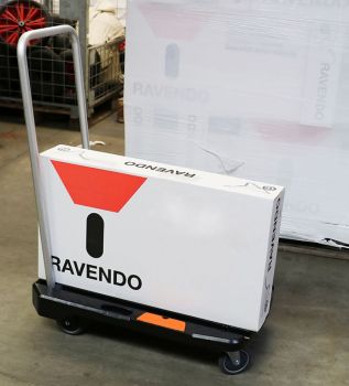 RAVENDO WHTP 150WB Transportwagen Plattformwagen Magazinwagen 150 kg Vollrad 