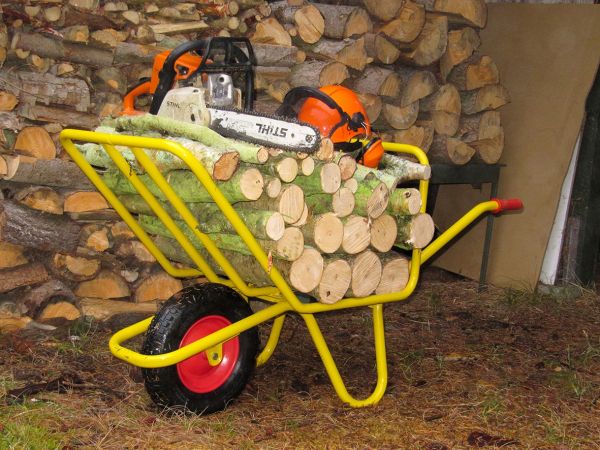 RAVENDO FWT 200 kg Brennholzkarre Holzkarre Transportkarre für Feuerholz Scheite 