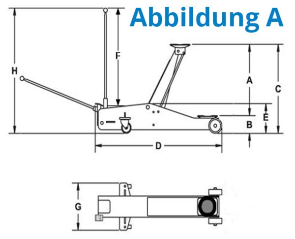 GÜDE 3 T Wagenheber hydraulischer Rangierwagenheber mit Quick Lift GRH 3/500Q 