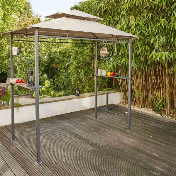 SIENA GARDEN BBQ Pavillon rechteckig 244x127 cm Stahlgestell pulverbeschichtet 