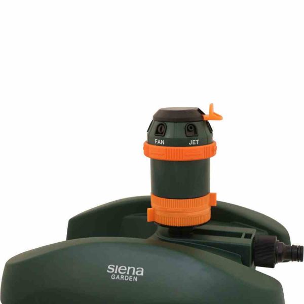 SIENA GARDEN Multi Kreisregner 3800 6 Sprühbilder auf Schlitten orange/grün 