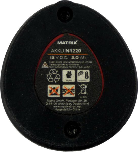 MATRIX Akku Ersatzakku für Kreissäge Akkusäge Akkukreissäge AKCS 12 2 Ah 12 V 